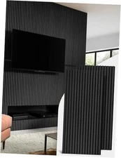 Wood Panels for Wall, Time-Saving 2 Pcs, 47.2×23.6 in, 7.73 sq/ft² Black Oak