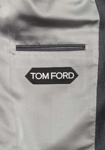 TOM FORD Windsor Signature Solid Gray Sharkskin Suit Size 46 IT / 36R U.S. Ne... - Bild 7 von 8