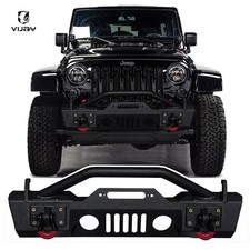 Vijay For 2007-2018 Jeep Wrangler JK New Steel Stubby Front/Rear Bumper W/LEDs