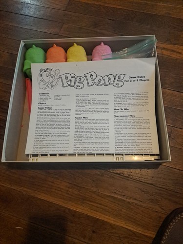 PIG PONG Game 1986 Milton Bradley NOT Complete Pre-owned Rare Made In U.S.A. - Picture 15 of 23