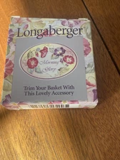 Longaberger 2000 May Series Morning Glory Basket Tie On New In Box