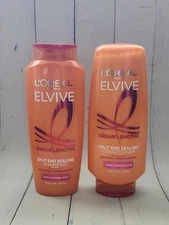 (Set of 2) L'Oreal Paris Elvive Split End Sealing Shampoo & Conditioner 12.6 oz 