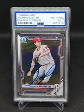 Andrew Painter Signed 2021 Bowman Draft Chrome #BDC-10 PSA/DNA AUTO Phillies RC