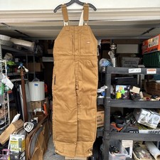 Williamson Dickie TB839BDMS Medium Brown Short Fit Duck Insulated Bib Overalls G