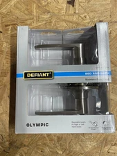 Defiant Olympic Lever Door Lock Keyless Entry Stainless Steel for Bed & Bathroom