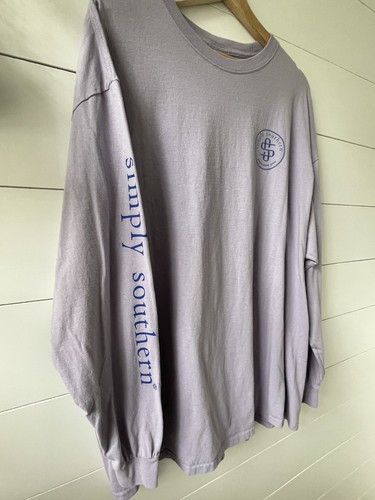 Simply Southern Be Still And Know Long Sleeve T-Shirt Lilac Purple Womens XXL - Picture 7 of 10