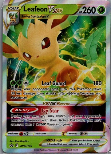Leafeon VSTAR - Promo SWSH: Sword & Shield Promo Cards SWSH195 NM - Picture 1 of 2