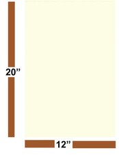 Ivory Solid Color EVA Craft Foam Sheets 12"x 18" Large DIY Crafting 2mm