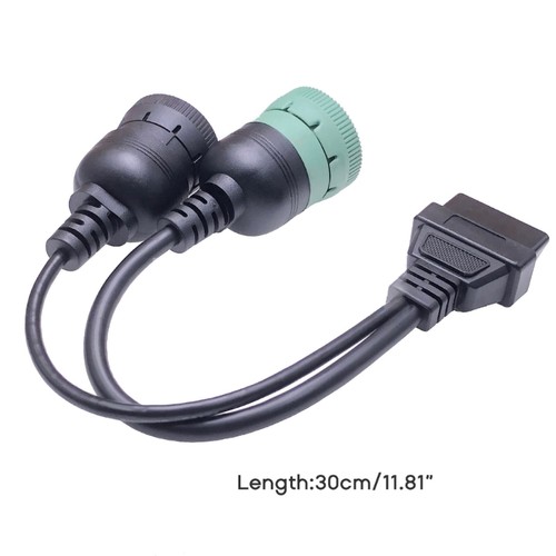 6 Pin J1708 & 9 Pin J1939 to 16 Pin OBD2 Adapter Cable Heavy Duty Truck Splitter - Picture 6 of 6