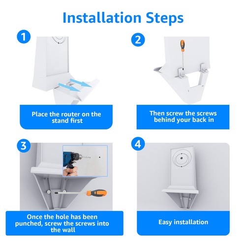 Router Wall Mount Bracket Router Holder Bracket Easy To Install For - Photo 6/12