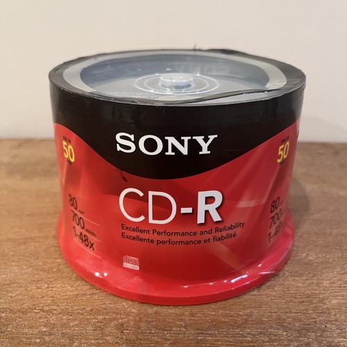 Sony CD-R 50 Pack 700MB 80min 48x Spindle Blank Discs NEW Sealed Discontinued - Picture 4 of 5