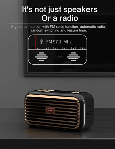 Hridz Retro Smart Wireless Speaker Portable for Gift Showcase Desktop PC Quality - Bild 14 von 24
