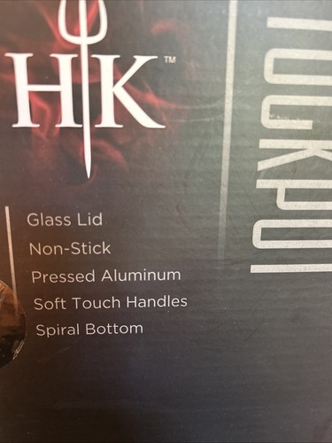 Hell's Kitchen 6 Qt Stockpot w Lid, Non-stick Aluminum, Soft Touch Handle NIB - 第 2/2 張圖片
