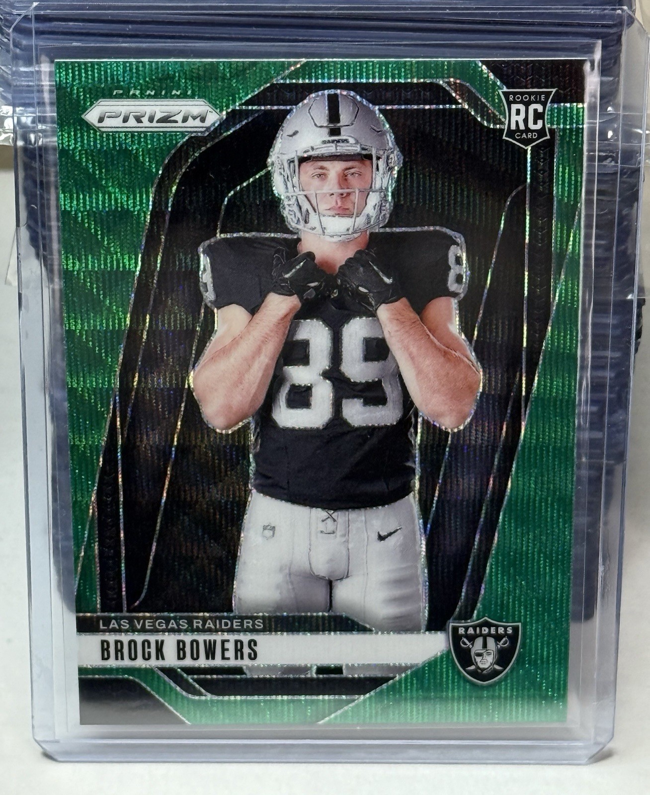 2024 Prizm Football Brock Bowers Green Wave Variation ROOKIE SSP Raiders