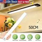 2X LED Motion Sensor Under Cabinet Closet Light Kitchen Lamp Strip Rechargeable