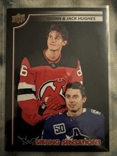 2020 Upper Deck Sibling Sensations - Jack Hughes, Quinn Hughes #SS-16