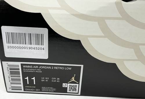 Nike Air Jordan 2 Retro niedrige Damen-Sneaker schwarz Leder/goldfarben neu im Karton Größe 11 - Bild 13 von 15