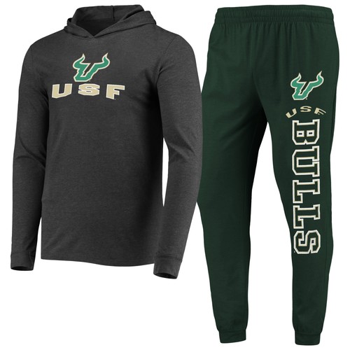 Men's Concepts Sport Green/Heather Charcoal South Florida Bulls Meter Long - Bild 1 von 5