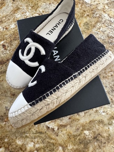 CHANEL ESPADRILLES black/white 37 - Picture 2 of 4
