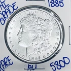 1885 MORGAN SILVER DOLLAR AUTHENTIC HI GRADE U.S MINT COIN FREE SHIPPING 5800
