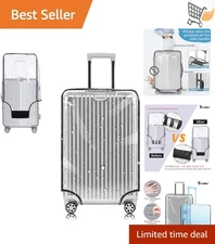 Clear PVC Suitcase Cover 20 Inch for Wheeled Luggage Protection