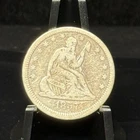 1857 United States Seated Liberty Twenty Five Cents 25C Silver Coin