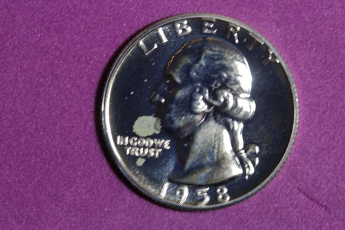 ESTATE FIND 1958 - PROOF Washington Quarter!! #N07946