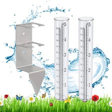 Rain Gauge,Rain Gauges Outdoors Best Rated with Stainless Steel Mounting Rack Ho