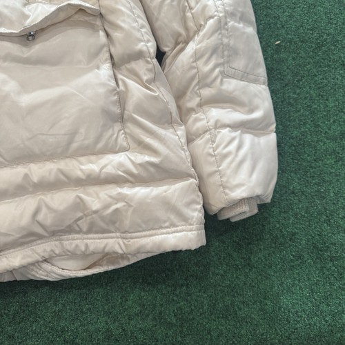 Lauren Ralph Lauren Down Puffer Jacket XL Cream Beige Faux Fur Patch Logo￼ - Picture 3 of 11