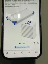 Standard Daycare Cot Sheet in Soft Cotton 10 Pack 23x51 Size White