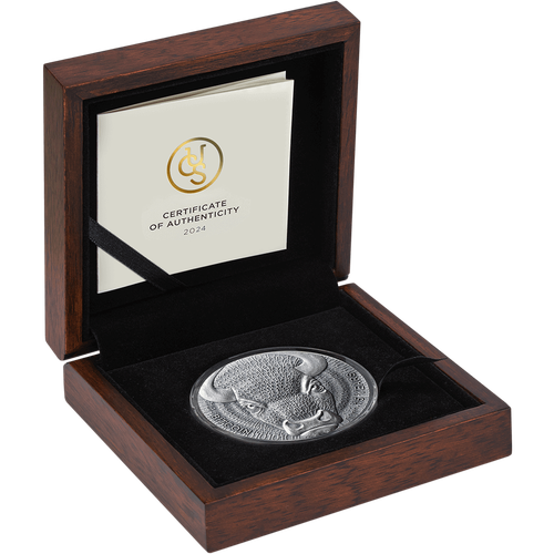 Moneda antigua holográfica de plata 2024 United Crypto States Binary Bull de 2 oz - Imagen 8 de 9