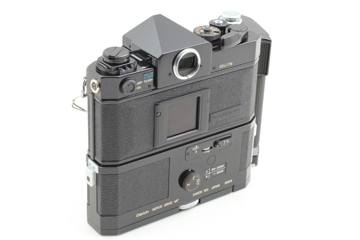 NearMINT w/Motor Drive MF] Canon F-1 Black SLR 35mm Film