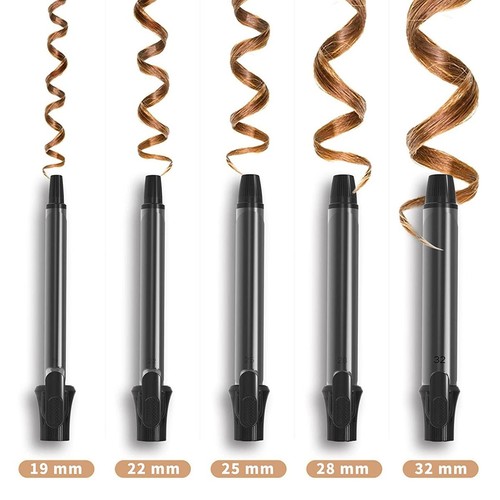 Ceramic and Titanium Hair Curler Plate from 50c to 230c 32mm LCD Black - Picture 2 of 7