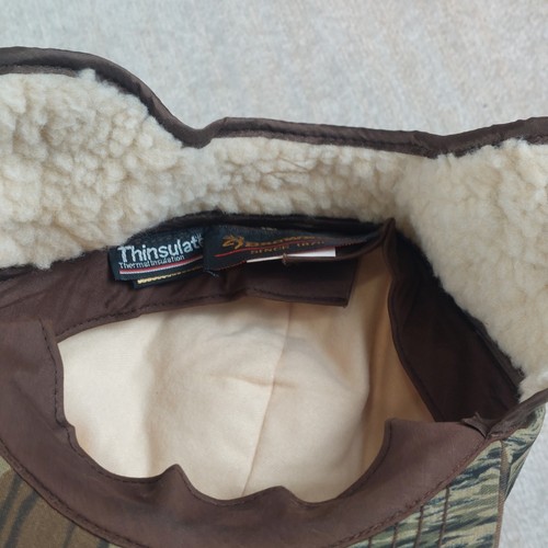Vintage Browning Large Mossy Oak Camo Trapper Hat Gore Tex Insulated Hunting 90s - Picture 8 of 8