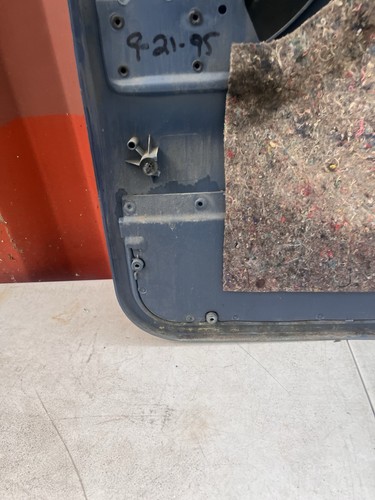 1992-97 Ford F250 F350 LH Left Driver Front Door Panel Power Blue Read Power - Picture 15 of 20