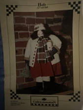 "HOLLY" 22" tall Doll Pattern by Colico Mountain Vintage 1994 