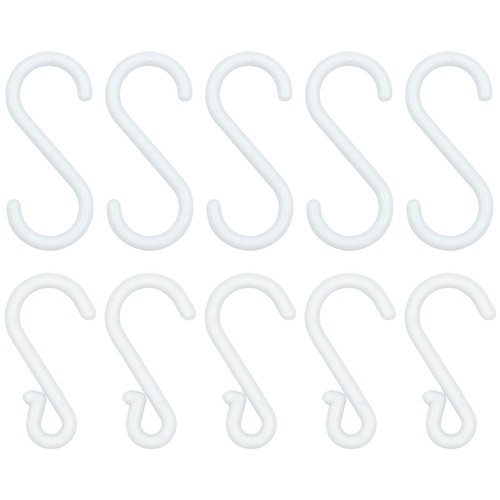 S Hooks White Plastic Hanger for Organisation Utensil Retail Product DIY Display - Picture 2 of 10