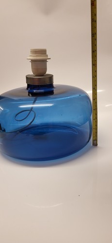 IKEA Issjo B0211 Blue Glass Table Lamp Vintage 90's - Picture 8 of 9