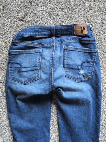 American Eagle Next Level Stretch Jeggings Damen Größe 00 zerrissen distressed - Bild 6 von 7