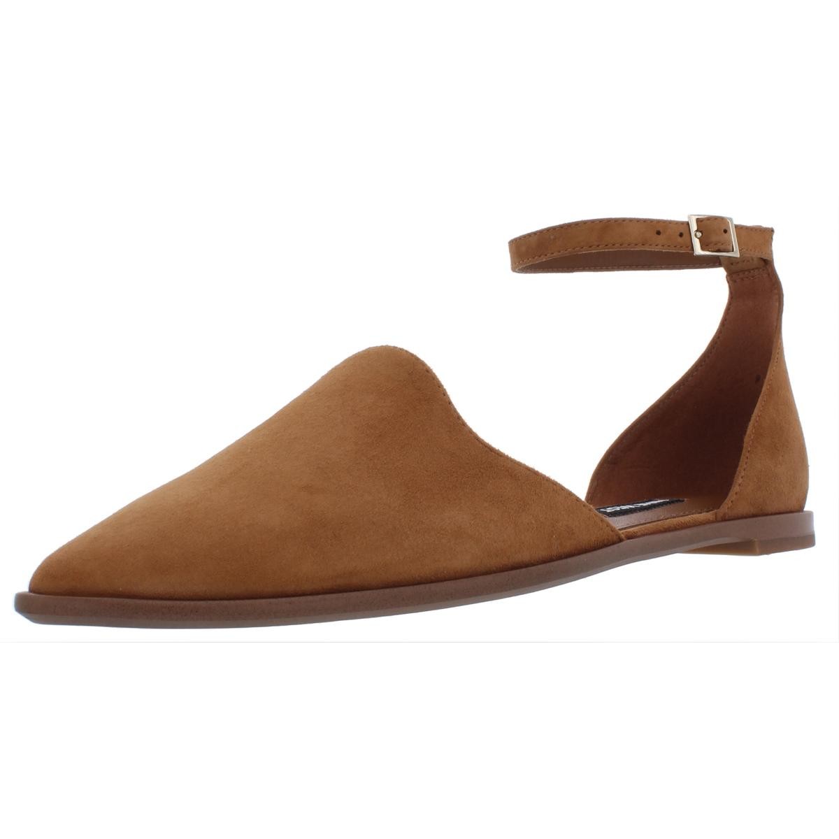 Женские коричневые замшевые туфли на плоской подошве Nine West Womens Oriona 5.5 Medium (B,M) BHFO 5197