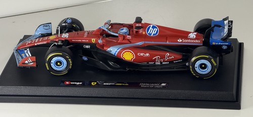 BBURAGO 1/18 - FERRARI SF-24 - 3RD MIAMI GP 2024 (C. LECLERC) 16815-L16-MIAMI - Picture 10 of 18