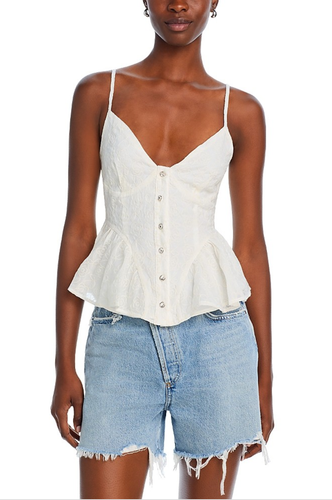Astr the Label Women Emmy Cami Top White Size M