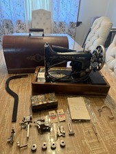 Antique 1918 Singer Sewing Machine Model 99K Bentwood Case Serial F8371512