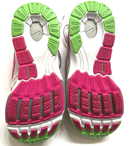 Scarpe donna NEWTON KISMET maglia rosa con verde e bianco nuove vecchio stock taglia 8 - Foto 12 di 14