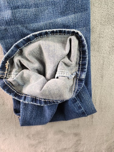 Amethyst Jeans Junior 11 32W×31L Low Rise Bootcut Embellished Flap Pockets Blue - Picture 11 of 18