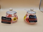 Pfaltzgraff Evening Sun Sunflower glass Hand Painted Cream & Sugar Set Retired