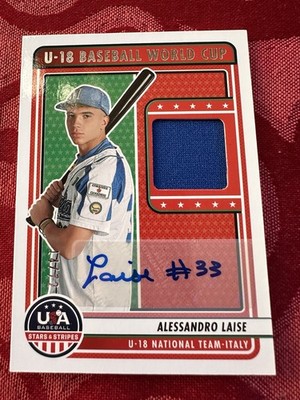 2023 USA Stars & Stripes U18 WC Italy Auto #U18-AL Alessandro Laise # /72