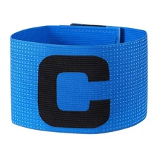 Captain Arm Bands for Soccer, Soccer Captain C Armband Polka Dot, Sky Blue/Black