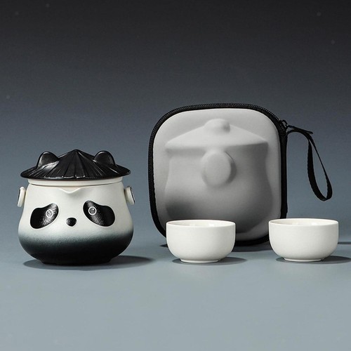 Travel Tea Set Gift for Tea Lovers Cute with 2 Cups for Home Outdoor Indoor - Picture 4 of 7