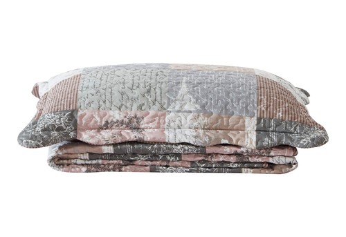 Brilliant Sunshine Paris and Toile Floral Quilt Set, 2-Piece Bedding Sets wit... - Picture 8 of 8